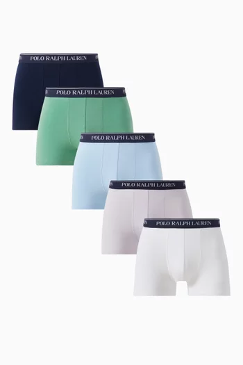 Classic Boxer Briefs in Stretch Cotton, Set of 5