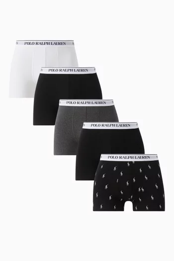 Classic Boxer Briefs in Stretch Cotton, Set of 5