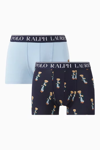 Polo Bear Boxer Briefs in Stretch Cotton, Set of 2
