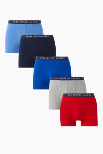 Classic Boxer Briefs in Stretch Cotton, Set of 5