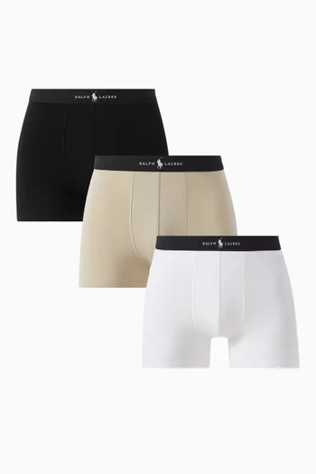 Classic Boxer Briefs in Stretch Cotton, Set of 3