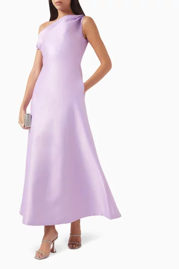 Elaine Asymmetric Dress in 3D Spandex