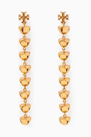 Bell Linear Earrings in 18kt Rose Gold-plated Brass