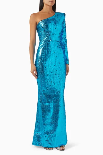 Take Your Time Gown in Sequinned Velvet