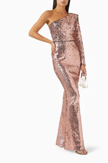 Take Your Time Gown in Sequinned Velvet