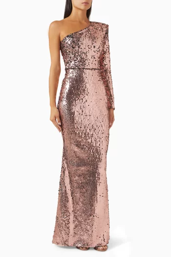Take Your Time Gown in Sequinned Velvet
