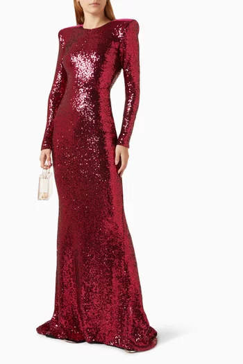 Sequin-embellished Gown
