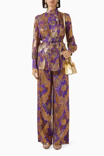 Belted Top in Silk Blend