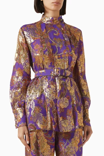 Belted Top in Silk Blend