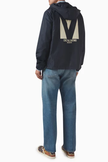 Hooded Windbreaker in Nylon