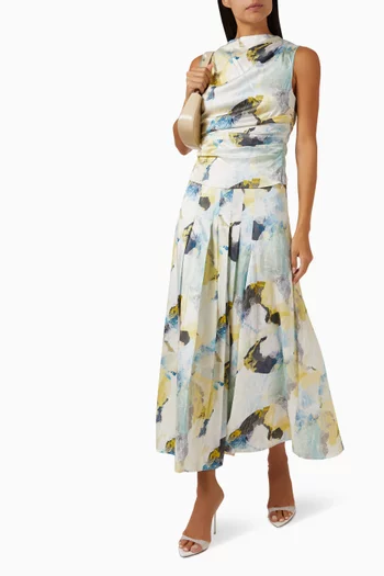 Korina Printed Top in Silk-blend