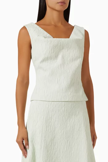 Scarlett Crinkled Top in Cotton-blend