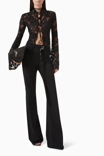 Sally Flare-sleeve Blouse in Lace