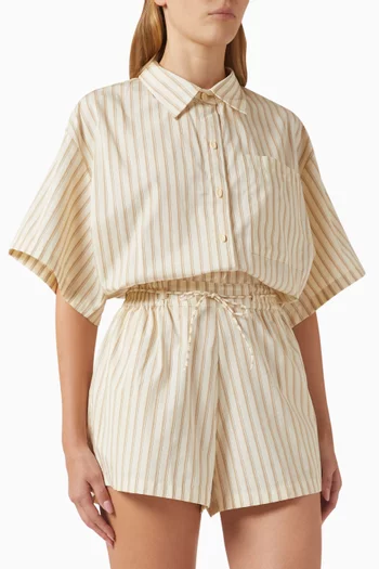 Faia Stripe Playsuit in Cotton