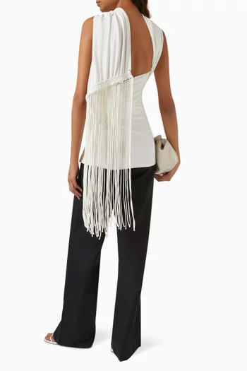 Laon Open-back Top in Rayon Blend
