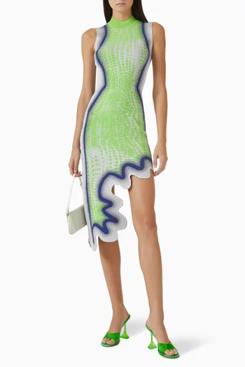 Brooklyn Wavy Asymmetric Dress