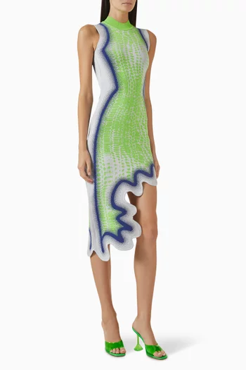 Brooklyn Wavy Asymmetric Dress