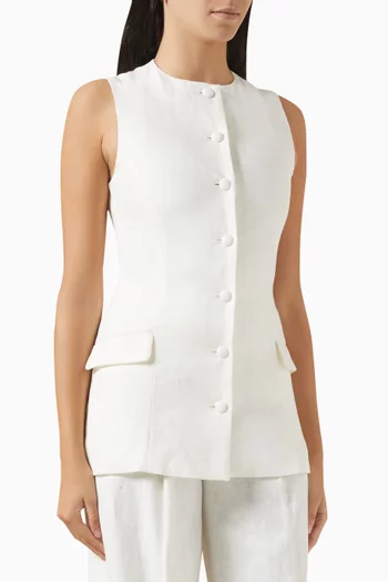 Jane Vest in Linen