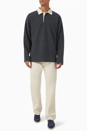 Herb Polo Sweatshirt in Brushed Organic-cotton