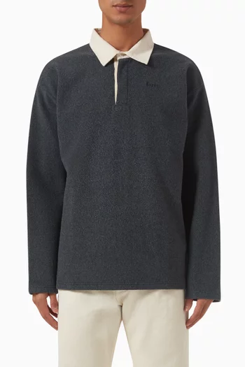 Herb Polo Sweatshirt in Brushed Organic-cotton
