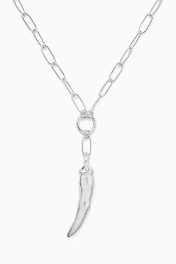 Chili Necklace in Recycled Silver