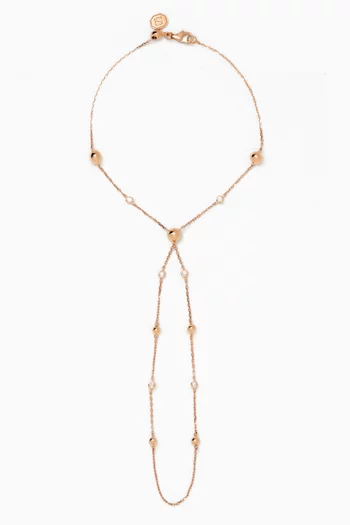 Enishi Diamond Hand Chain in 18kt Rose Gold