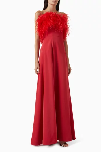Link Gown in Stretch Crepe