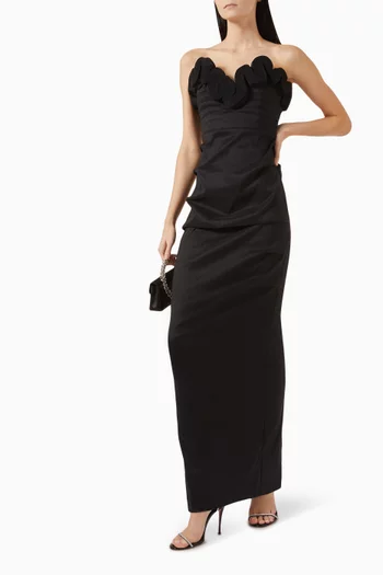 Ren Draped Gown in Taffeta
