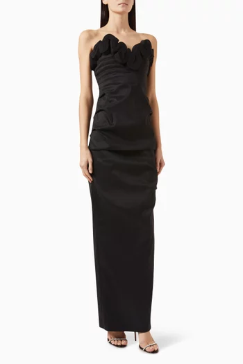 Ren Draped Gown in Taffeta