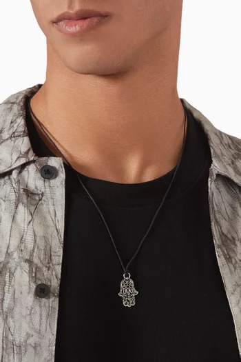 Amulet Necklace in Waxed Cord