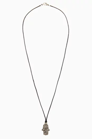 Amulet Necklace in Waxed Cord