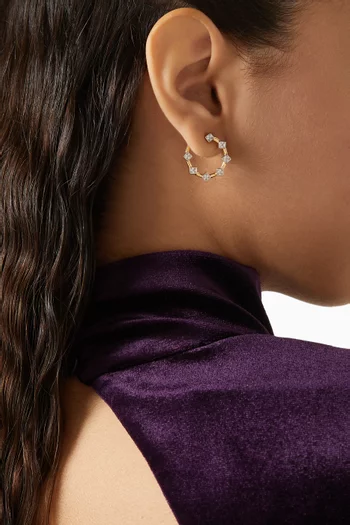 Embellished Earrings in 24kt Gold-plated Sterling Silver