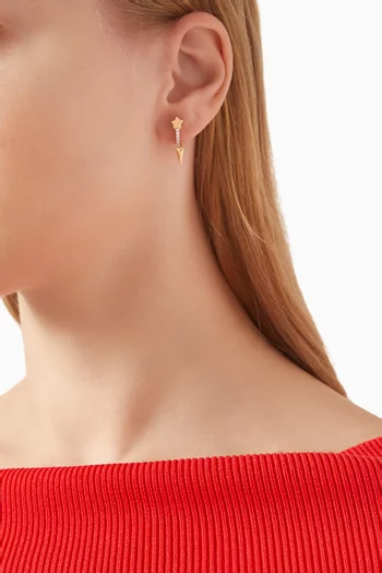 Belle Huggie Earrings in 24kt Gold-plated Sterling Silver