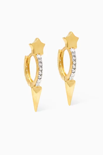 Belle Huggie Earrings in 24kt Gold-plated Sterling Silver