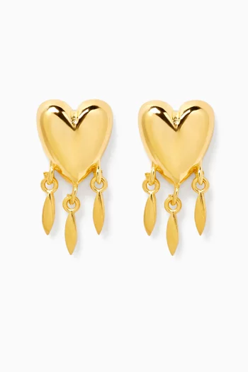 Flamin Hearts Stud Earrings in 24kt Gold-plated Sterling Silver