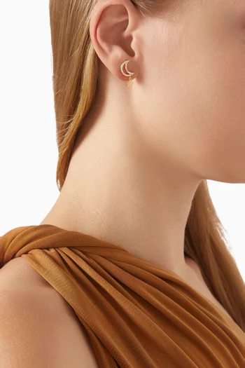 True Friends Stud Earrings in 24kt Gold-plated Sterling Silver