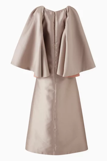Cape-sleeve Dress