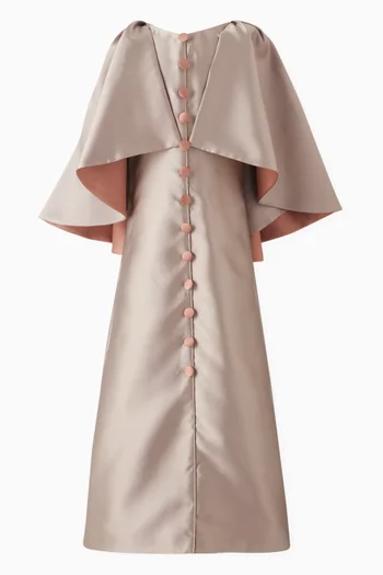 Cape-sleeve Dress