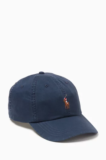Polo Pony Baseball Cap in Cotton
