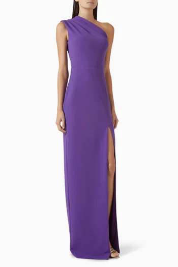 Saanvi Elbise One-shoulder Gown in Crepe