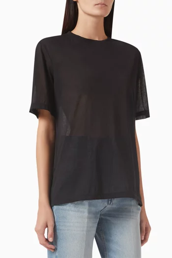 Classic Semi-sheer T-shirt in Cotton Blend