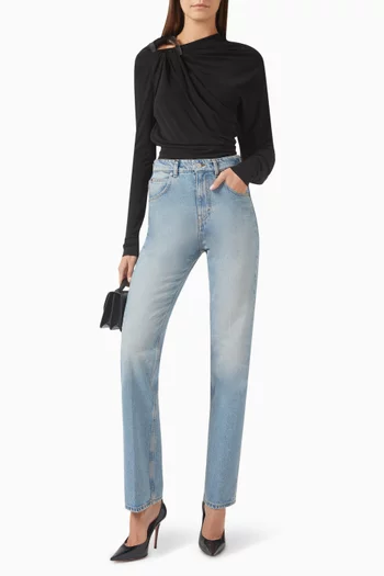 Draped Top in Stretch Jersey