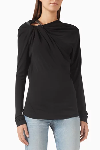 Draped Top in Stretch Jersey