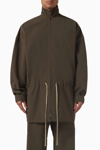 Mockneck Anorak in Military Nylon