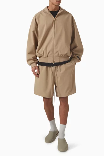 Bomber Jacket in Bonded Nylon