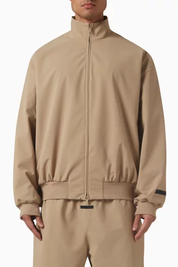 Bomber Jacket in Bonded Nylon