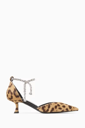 Stevie 50 Pumps in Animal-printed Calf Hair