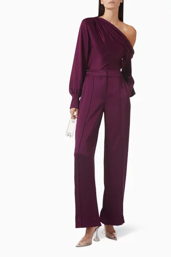Alice One-shoulder Top in Satin