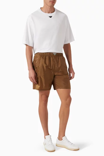 Triangle Logo Swim Shorts in Re-Nylon