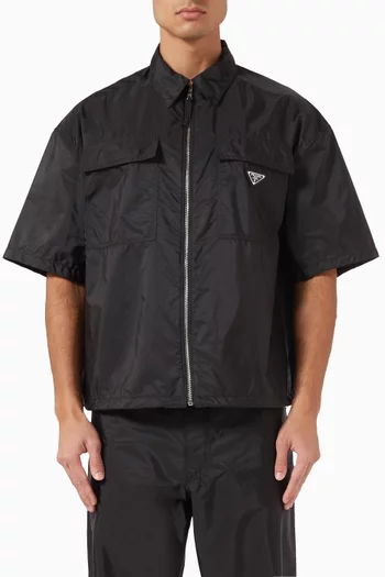 Zip-up Shirt in Re-nylon